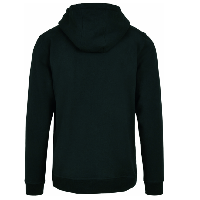 Sweat à capuche noir - Cordon rond - A personnaliser