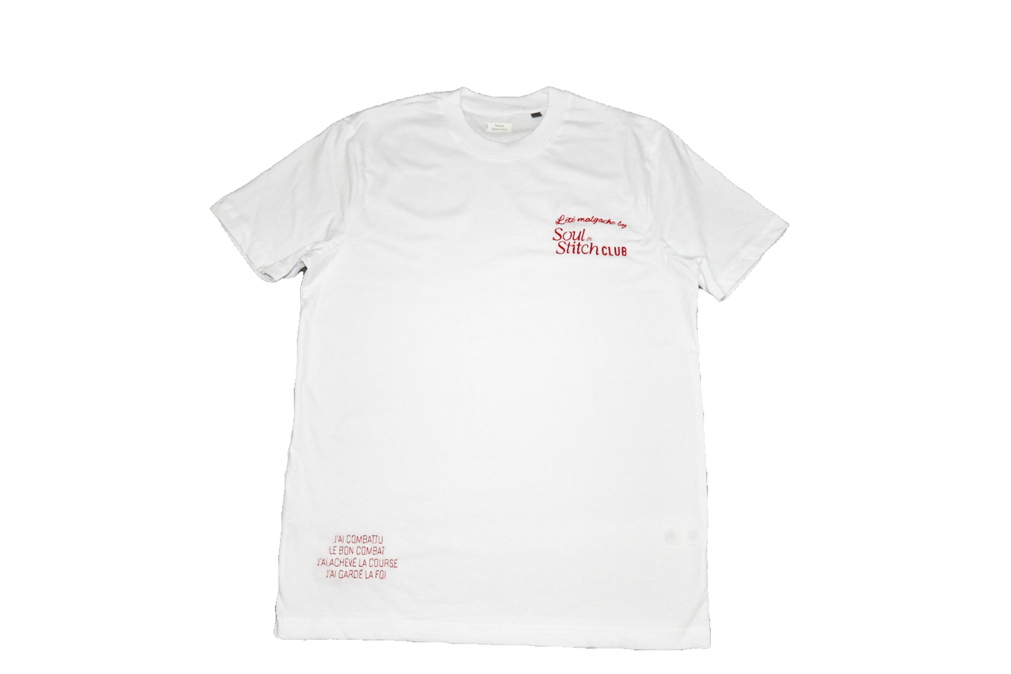 T-shirt blanc unisexe brodé – L'été malgache by Soul & Stitch Club