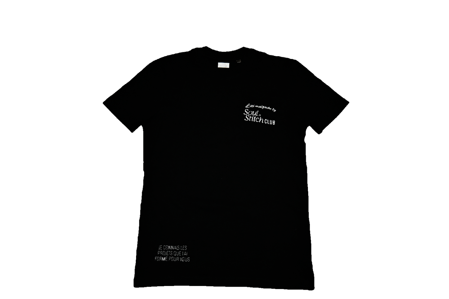 T-shirt noir unisexe brodé – L'été malgache by Soul & Stitch Club