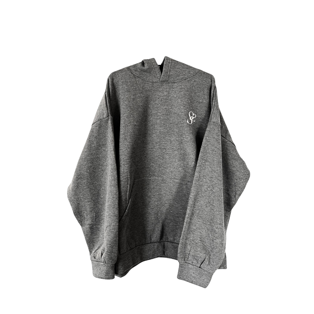 Sweat oversize avec capuche couleur grise